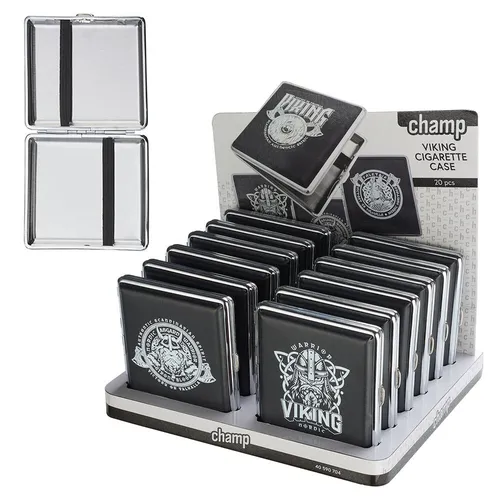 Zigarettenetui für ca. 20 Zigaretten Zigarettenbox Matt Schachtel Vikinger 12 x