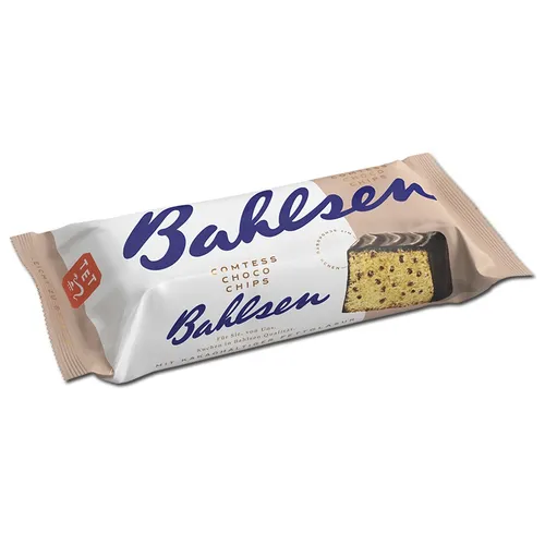 Bahlsen Kuchen Comtess Choco-Chips - Saftiger Rührkuchen mit Schokoladenstückchen und kakaohaltiger Glasur, ideal als Nachtisch oder zum Kaffee. Ohne Farb- und Konservierungsstoffe, 350 g.