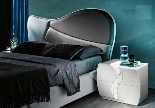 Xlmoebel Nachttisch Elegante weiße Nachttische mit modernem Design und Stauraum (1-St., Nachttisch), Hergestellt in Europa