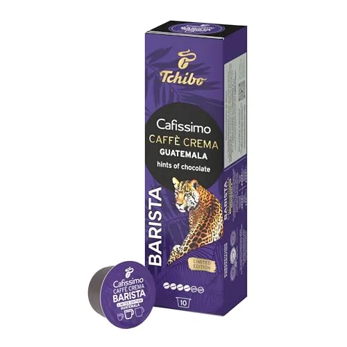Tchibo Cafissimo Caffè Crema Barista Guatemala Kaffeekapseln, 10 Stück (Caffè Crema, mit einem Hauch von Schokolade), nachhaltig & fair gehandelt, Limited Edition
