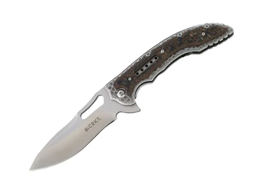CRKT Fossil Taschenmesser – Braun, 22,5 cm - Hochwertiges Taschenmesser mit Framelock-Verschluss und 10 cm Klinge, ideal für Outdoor-Abenteuer und den täglichen Gebrauch.