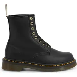 Dr. Martens Vegan 1460 Black Felix Rub Off - Unisex Wanderschuhe - Robuste Wanderschuhe mit AirWair-Logo, 8 Ösen und veganem Obermaterial für umweltbewusste Abenteuer.