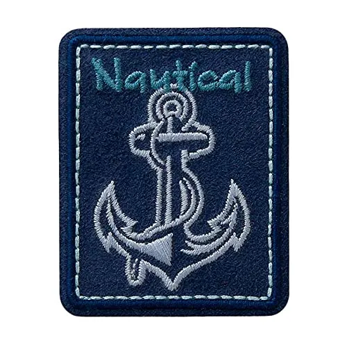 Mono Quick 08189 Nautical Anker Applikation, Bügelbild, Patch, Aufbügler, Aufnäher, Flicken