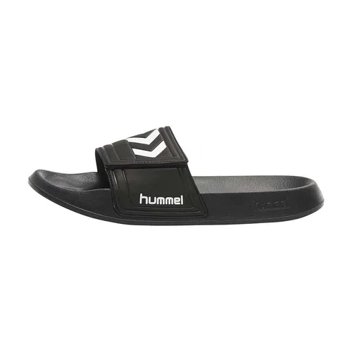 Hummel Unisex Larsen Slipper Vc - Dusch- & Badeschuhe, Schwarz, 38 EU - Dusch- & Badeschuhe für Herren, stylisch und bequem mit flacher Sohle für optimalen Tragekomfort im Schwimmbad oder am Strand.