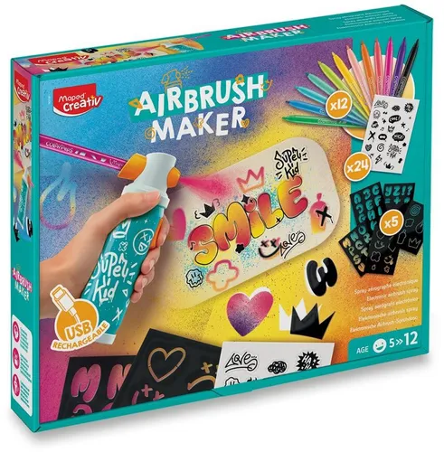 Maped Creativ Airbrush Maker – Elektronisches Airbrush Spray für Kinder