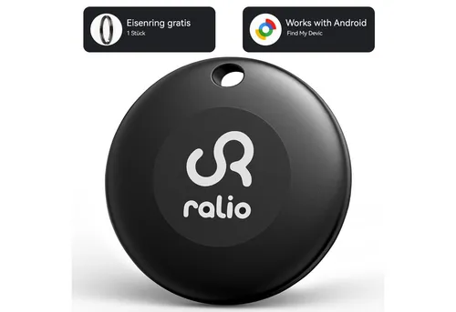 Ralio Bluetooth Tracker Android, kompatibel mit Google Find My Device GPS-Tracker (Smart Tag ohne Abo, für Schlüssel, Geldbörse, Tasche, Rucksack,Fahrrad)