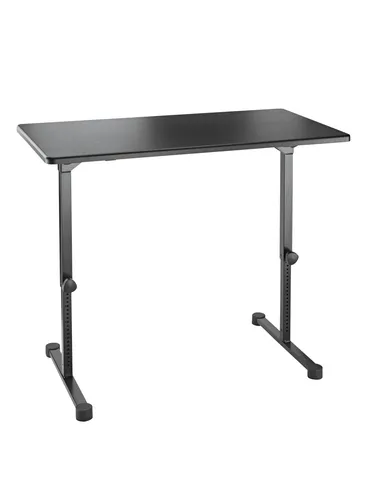 K&M 12170 DJ Desk B-Stock - Klappbar und höhenverstellbar - Ständer & Stützen, klappbarer und höhenverstellbarer DJ Tisch aus robustem MDF, ideal für DJs; Tragfähigkeit bis 30 kg und stabil auf unebenen Flächen.