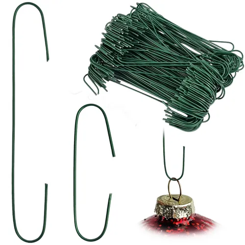 Haken für Weihnachtskugeln Baumhaken Aufhänger Weihnachtsbaum Metall grün 300