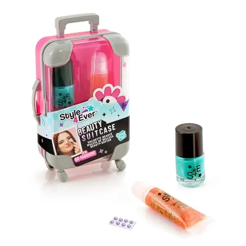 Canal Toys - Style 4 Ever OFG 309- Mini Beauty Trolley Schminkset für Mädchen, Kosmetikspielzeug mit Lipgloss, Nagellack und Schmuckstein, 1 Set, Mehrfarbig
