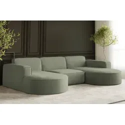 Kaiser Möbel Ecksofa MODENA U STUDIO – Hellgrün