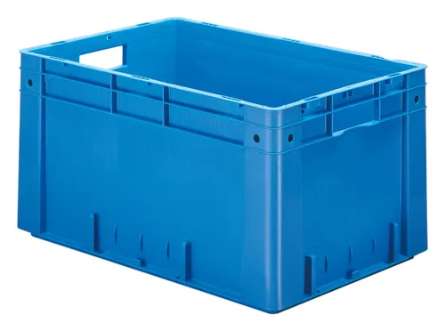 LA KA PE Transportkasten VTK 600/320-0 blau - Robuster Transportkasten in Blau, ideal für sichere Lagerung und Transport von Werkzeugen oder Materialien, perfekt für Handwerker und Bauprojekte.