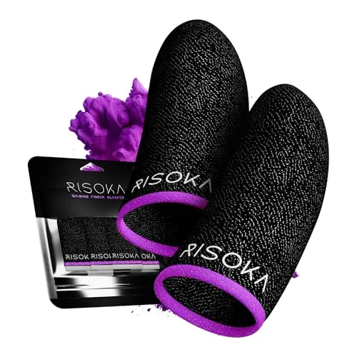 RISOKA® 10 Stück Gaming Finger Sleeves - Perfekter Touchscreen Glide - Geeignet für alle Spiele - Gaming Gadgets Sachen Zubehör für Zocker + Gamer - Finger Sleeve Handschuhe - Handy Controller