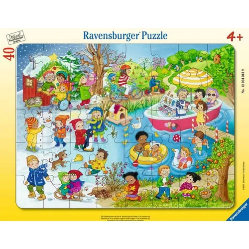 Ravensburger 04043 Puzzle Die Jahreszeiten am See Teileanzahl: 40