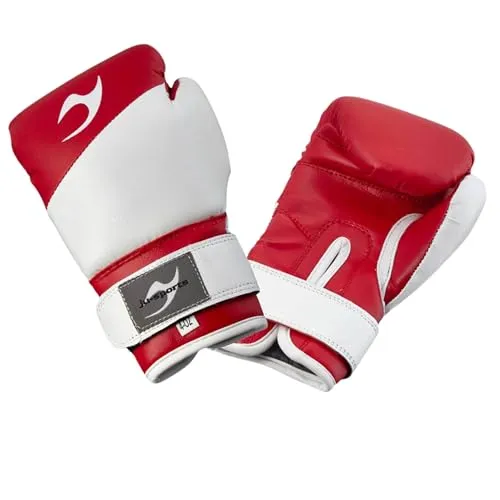 Ju-Sports Boxhandschuhe Kinder - Bonsai rot I Boxhandschuhe mit geformtem Schaumstoffteil Für Sandsack- & Box Training I Mit Belüftung der Hand I Größe 4 oz.