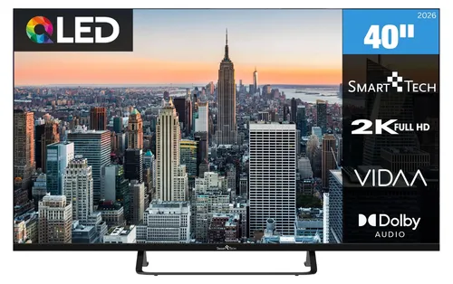 Smart Tech 40QV02V QLED Fernseher 40 Zoll | VIDAA Smart TV mit Dolby Digital Plus