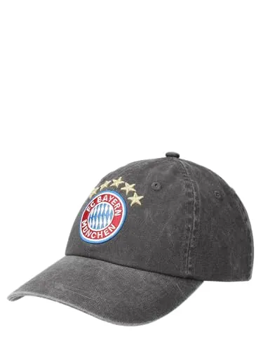 FC Bayern München Baseballcap Grau - Unisex - Hüte, Kappen & Mützen für Baseball-Fans, gesticktes Logo des Rekordmeisters, aus 100% Baumwolle für hohen Tragekomfort.