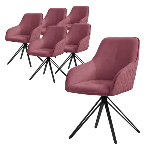 ML-DESIGN 360° drehbarer Polsterstuhl in Altrosa in pink von ML DESIGN modern liv