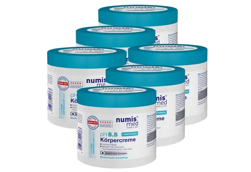 numis med Panthenol Creme 400 ml - Körpercreme für empfindliche Haut - Hautcreme pH 5.5, ideal für empfindliche Haut, spendet sofort Feuchtigkeit und schützt vor Hautirritationen - Made in Germany, ohne Silikone und Parabene.