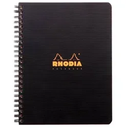 Rhodia 5x Notebook Rhodiactive A5+, Spiralbuch für kreative Köpfe - Blöcke & Formulare, 80 hochwertige, linierte Blatt mit Kopfleiste für perfekte Notizen und Skizzen.