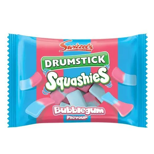 Squashies Bubblegum Fruchtgummis Kaugummi-Geschmack - 45g - 8er-Packung