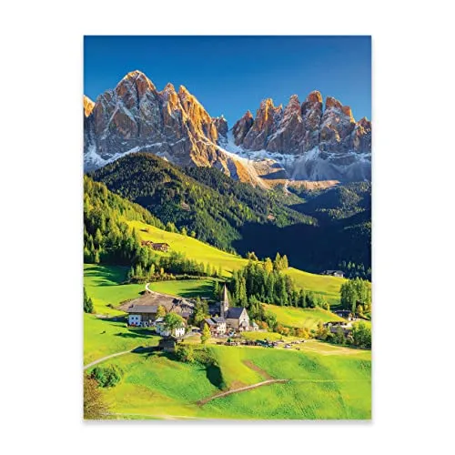 WallArena Poster Berge Landschaft Natur 70x100 cm Hochformat - OHNE RAHMEN XXL Wandposter Kunstdruck Fotoposter Wandbild Wandbilder Wand Bild auf Poster Wohnzimmer Schlafzimmer Küche