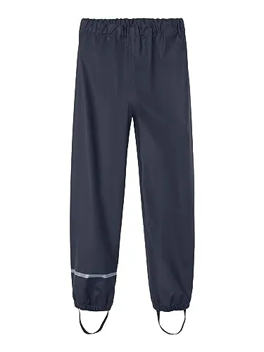 Name It Funktionshose blau/grau 122 - Kinder-Regenbekleidung aus 100% Polyester, wasserdicht und ideal für aktive Kinder bei jedem Wetter.