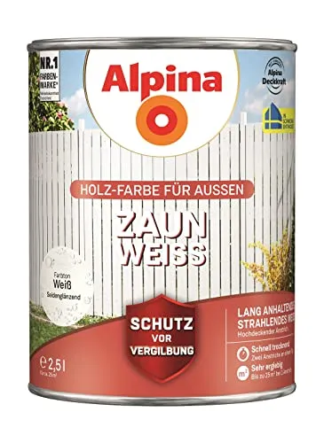 Alpina Zaun-Weiß 2,5 Liter seidenmatt