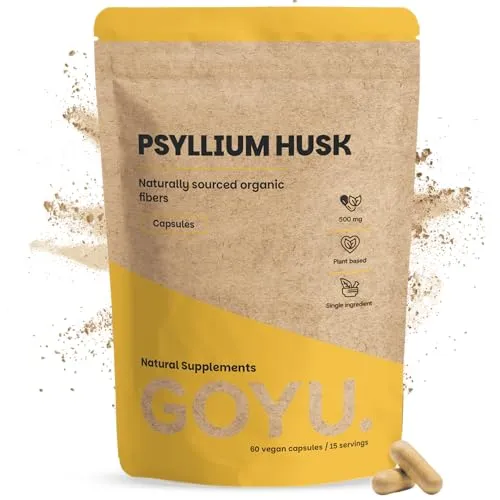GOYU Flohsamenschalen (Psyllium Husk) Kapseln 500 mg 60 Capsules