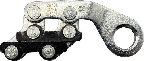Berger & Schröter 12504 Seilklemme 1 mm - Hochbelastbare Stahlklemme - Werkstattausrüstung-Zubehör mit einer Tragfähigkeit von 500 kg, ideal für Seile von 1-5 mm Durchmesser. Verzinkt und brüniert für hohe Langlebigkeit.