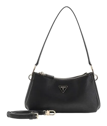 GUESS Schultertasche Umhängetasche Noelle II 3 Comp Shoulder Xbody Black schwarz