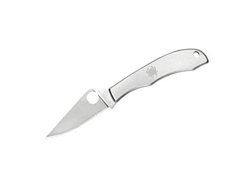 Spyderco Honeybee SS C137P 01SP639 - Kompaktes Klappmesser - Klappmesser mit einer Gesamtlänge von 9,2 cm, ideal für unterwegs. Leicht und robust dank Edelstahlgriff und 3Cr13 Klinge.