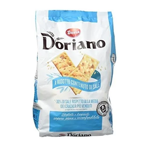 Doria Doriano Crackers ohne Salzkörner Salzgebäck gesalzen 700g kekse