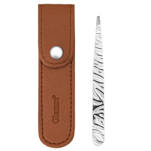 Glamne Pinzettenentferner für Augenbrauen, Präzisionspinzetten zum Zupfen von Gesichtshaaren, Splittern und eingewachsenen Haaren