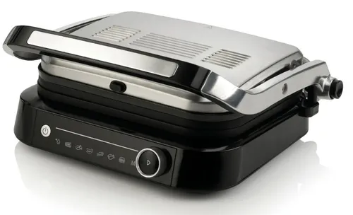 Hisense KONTAKTGRILL 2100W (HCG2100S ED) - Elektrogrill mit 2.100 W Leistung, höhenverstellbarer Grillplatte und sieben automatischen Grillprogrammen für perfekte Ergebnisse.