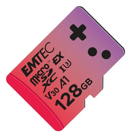 Emtec mSD 128GB UHS-I U3 V30 A1 EXPRESS - Hochgeschwindigkeits-Speicherkarte - Speicherkarten, ideal für 4K-Videos und Anwendungen mit hoher Leistung dank UHS-I U3 V30 A1 Geschwindigkeitsklasse.