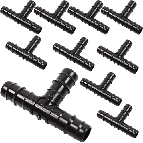 T-Stück für Tropflschlauch Verlegerohr 20mm zur Bewässerung x10 Verbinderstück