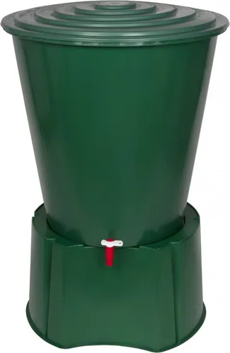 Kreher Regentonne XL 210 Liter mit Hahn und Deckel