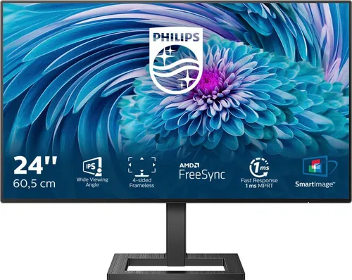 Philips 242E2FA Full HD Monitor - 23,8 Zoll IPS-Panel, brillante Farben und flüssige Bildwiedergabe mit AMD FreeSync