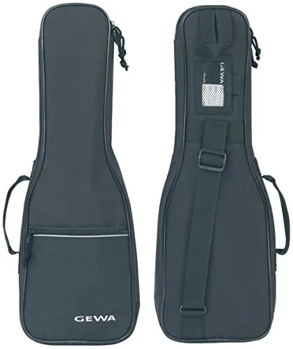 GEWA Ukulelen Gig Bag Classic schwarz Tasche für Sopran Ukulele gepolstert, reißfest, wassergeschützt