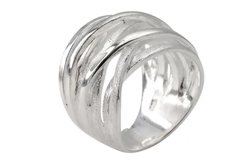 SILBERMOOS Damen Wickelring 9fach Bandring von SILBERMOOS