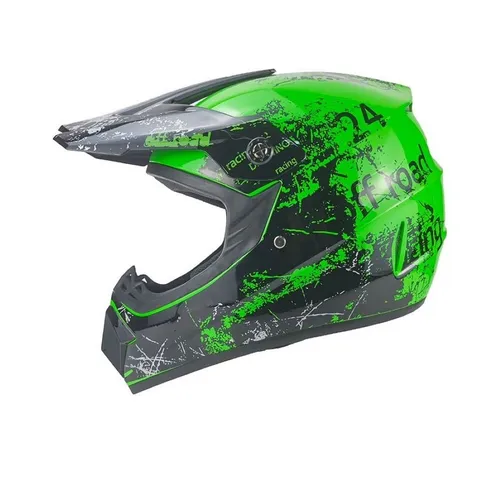 FunSport-Factory Motocrosshelm Racing Kinder 55 cm in grün von FunSport-Factory