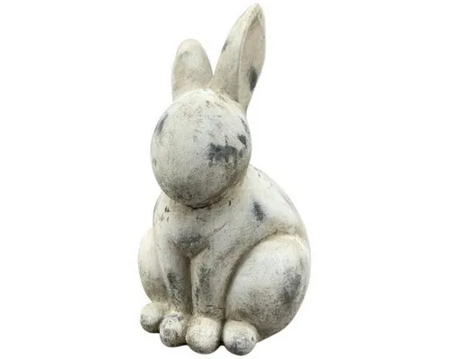 finehomegarden Osterhase Hase VALO Osterfigur aus Zement creme Vintage-Deko 12,5×12,5cm H20cm (1 St), Stilvolle Oster- und Frühlingsdekoration für Innenbereich