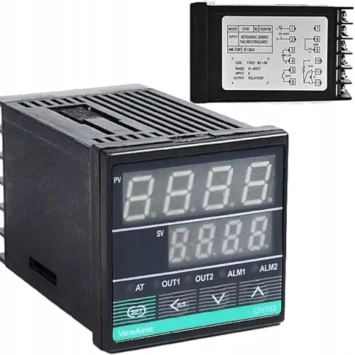 Rosfix CH102FK02-MV*AN – PID Temperaturregler | 48x48 mm, SSR 12VDC, Relais 10A | -199,9~1800°C, PT100, K, J, R, S | Auto-Tuning, LED | Industrieanwendungen