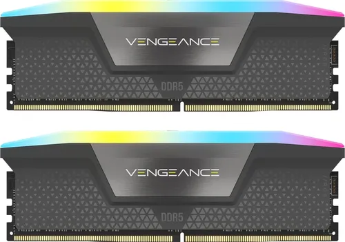 Corsair VENGEANCE RGB DDR5 RAM 32GB (2x16GB) 5200MHz CL40 - Dynamische RGB-Beleuchtung und AMD EXPO-Kompatibilität für überragende Performance