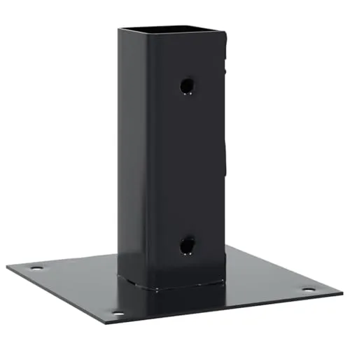 vidaXL Zaunpfosten Pfostenträger Quadrat 4 Stk. 51x51 mm - Zaunpfosten aus pulverbeschichtetem Stahl, extrem stabil und witterungsbeständig – ideal für dauerhafte Unterstützung von Pavillon- und Zaunpfosten.