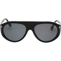 Tom Ford Smoke Lensed Shiny Black Sonnenbrille von TOM FORD