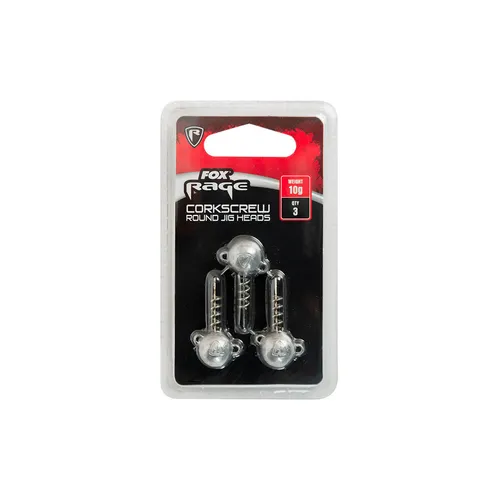 Fox Rage Corkscrew Bullet Jig Heads - 3 Schraubkopf Jighaken, Gewicht:5g
