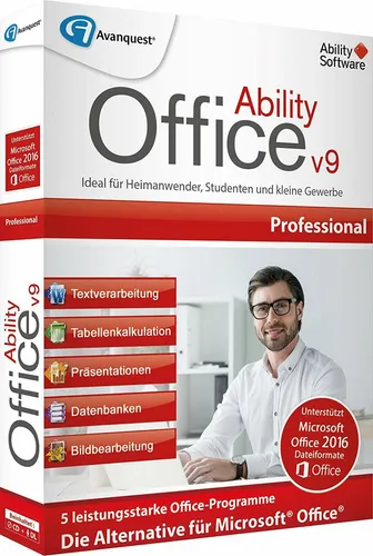 Ability Office 9 Professional CD/DVD Alternative f.MS Office EAN 4023126120366