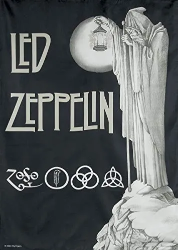 Led Zeppelin - Stairway Flagge in schwarz von Heart Rock