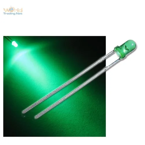 3mm LEDs grün DIFFUS im SET, Leuchtdioden green 100